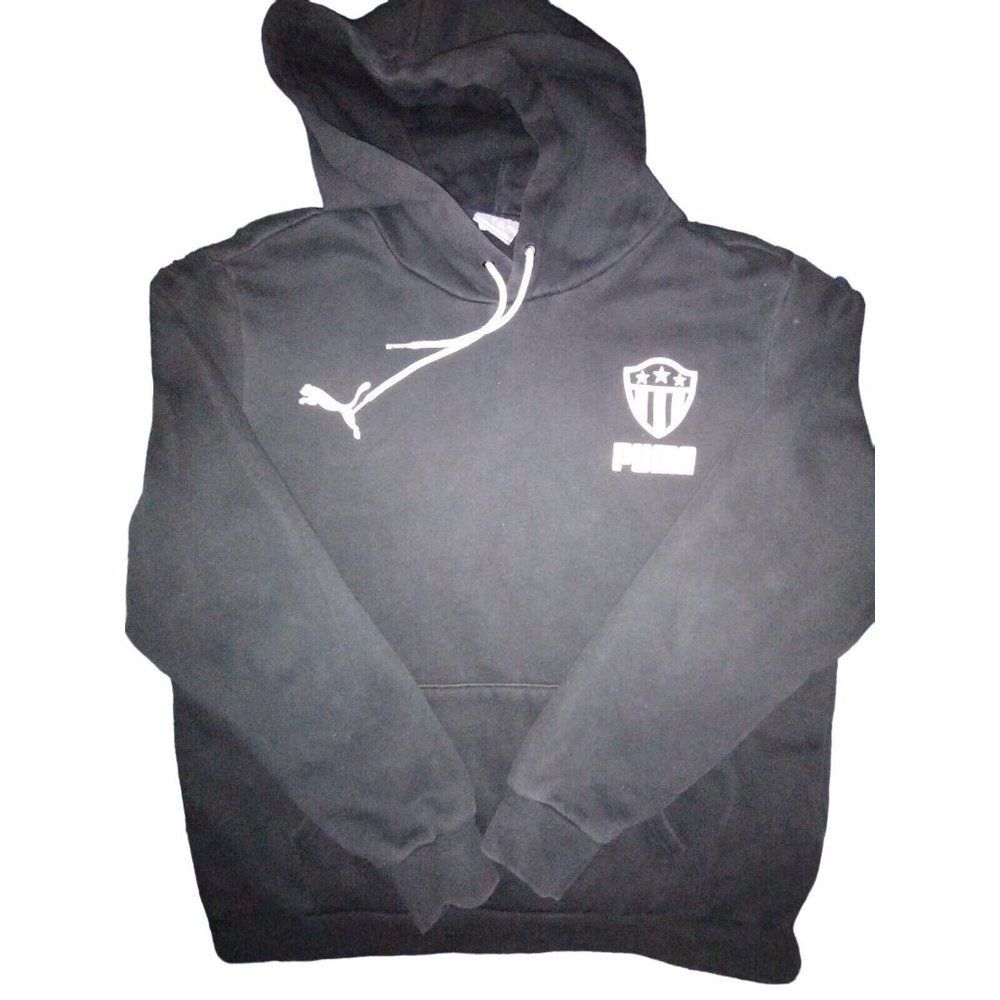 PUMA Hoodie Sweater Men's Large Black Logos 118